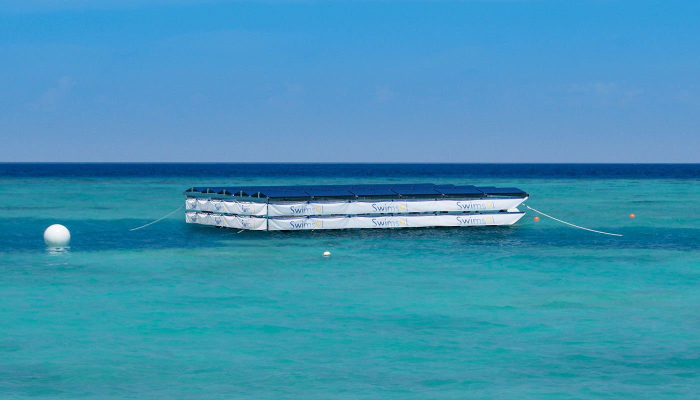 World's first floating solar platform at sea in the Maldives