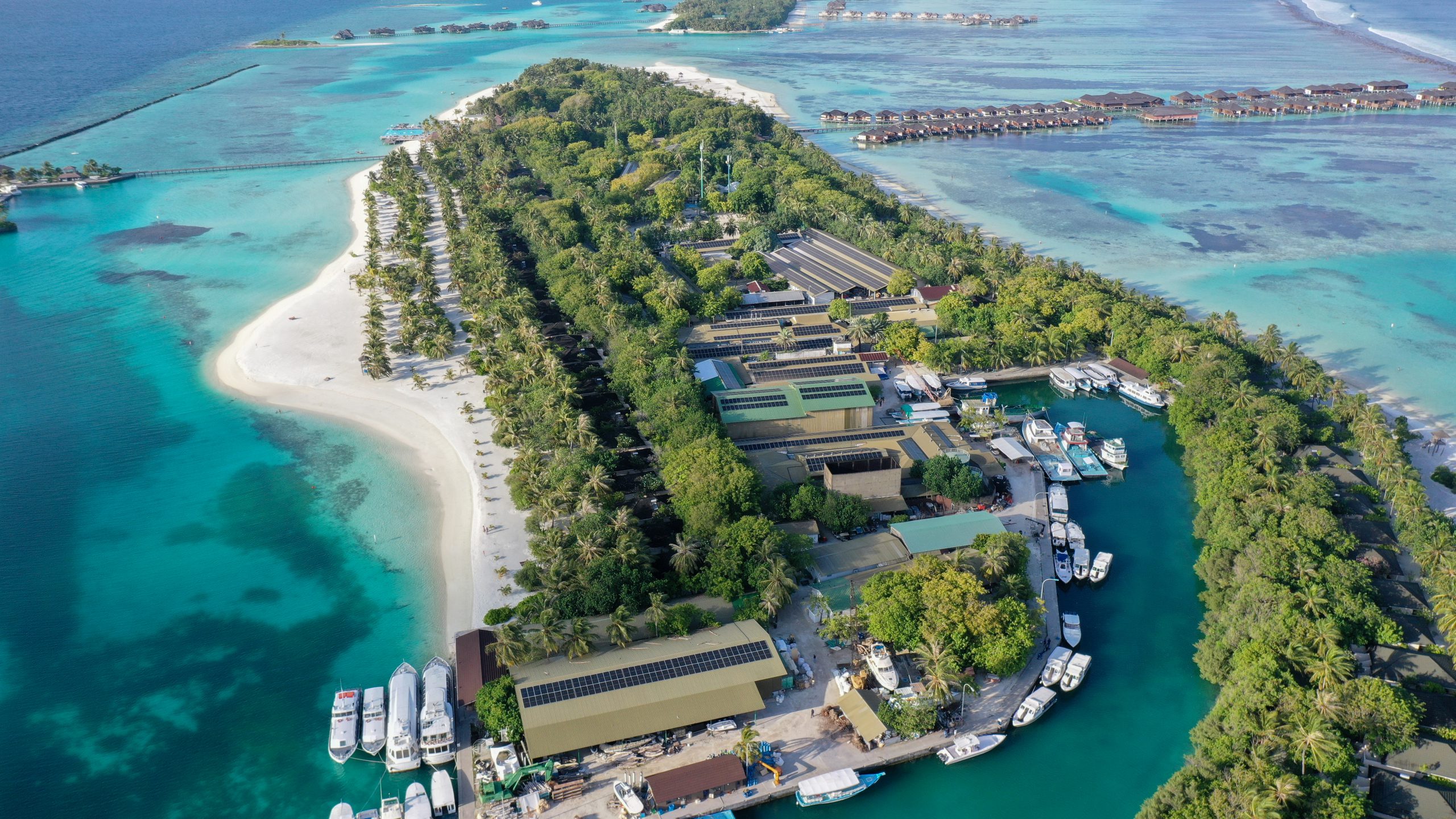 Rooftop Solar PV system by Swimsol at Villa Nautica Maldives