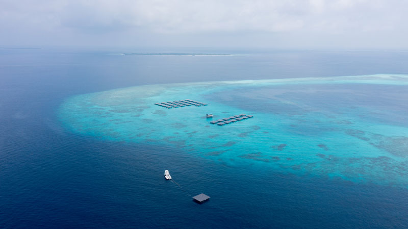 SolarSea top-down panels on water